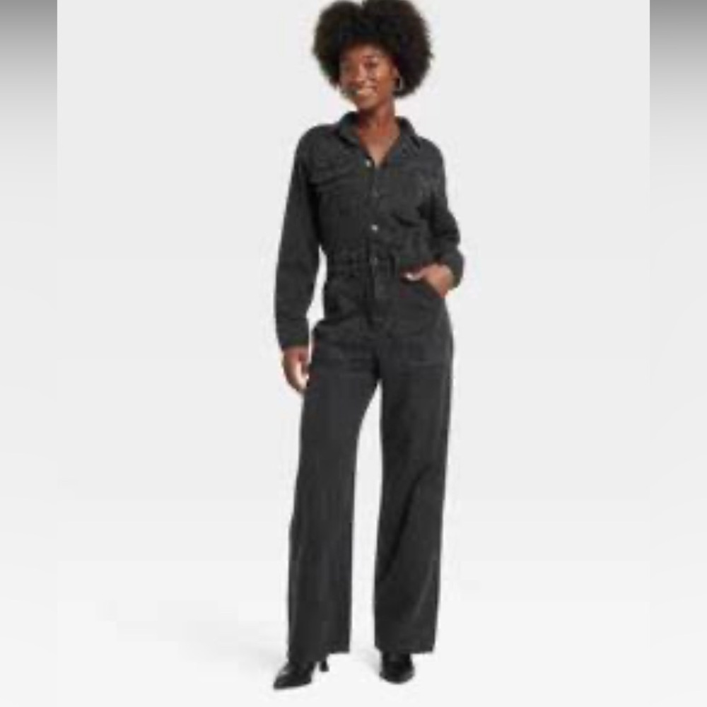 Universal thread denim jumpsuit - black size 6